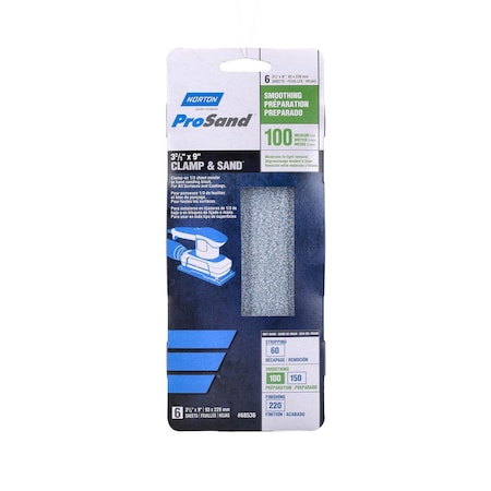 Norton Abrasives Norton ProSand 9 in. L X 3 in. W Aluminum Oxide 100 Grit Very Fine 1/3 Sheet Sander 07660768536